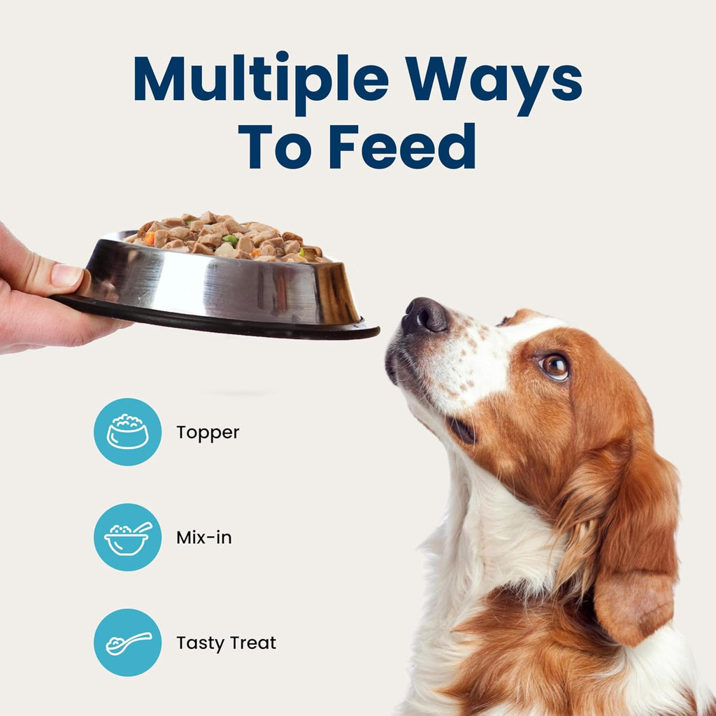 Blue Buffalo Delectables Variety Pack Dog Food Topper, 3 oz, 12 ct | Grain-Free, Chicken & Beef Recipes, Real Meat Cuts in Gravy, Single-Serve Pouches