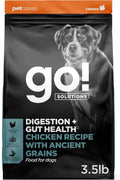 Go! Solutions Digestion + Gut Health Chicken Dry Dog Food, 3.5 lb | Fiber-Rich Kibble for Gastrointestinal & Digestive Wellness, Supports Sensitive Stomachs, For Puppies, Adults & Seniors