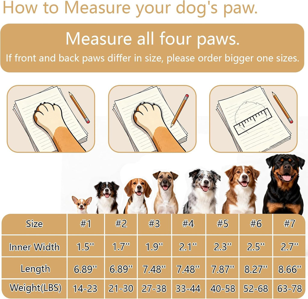 BECEMURU Dog Boots, Double-Straps Anti-Fall Off Dog Booties Shoes, Non-Slip Paw Protectors for Outdoor Walking Hiking in Snowy or Rainy Day (Black, 2#(Width 1.8 inch) for 21-30 lbs)