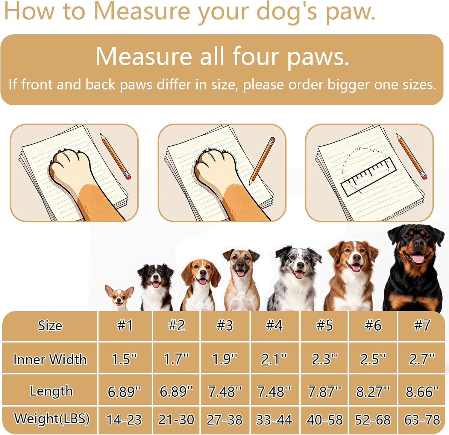 BECEMURU Dog Boots, Double-Straps Anti-Fall Off Dog Booties Shoes, Non-Slip Paw Protectors for Outdoor Walking Hiking in Snowy or Rainy Day (Black, 2#(Width 1.8 inch) for 21-30 lbs)