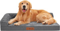 Orthopedic Dog Beds for Large Dogs, Memory Foam Dog Beds Large Sized Dogs, Washable Removable Cover, Nonskid Bottom, Waterproof, for Indoor, Outdoor, Crate ＆ Car Use, 36x27x6 Inches, Dark Grey