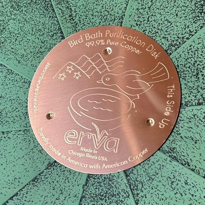 Erva Copper Bird Bath Purification Disk - Made in USA (2-Pack)
