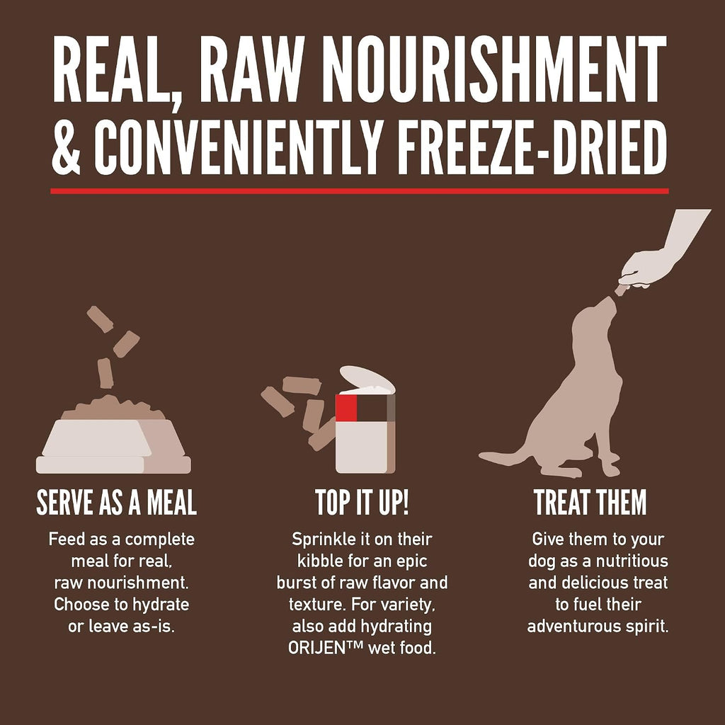 ORIJEN Epic Bites Freeze-Dried Dry Dog Food Regional Red Recipe 6oz. Bag | WHOLEPREY Ingredients, Freeze Dried, Made in the USA, Wild-Caught Fish