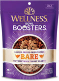 Wellness Bowl Boosters Bare Freeze Dried Turkey Dog Food Topper for Small, Medium, and Large Breeds, Grain Free, Natural, 4 oz Bag
