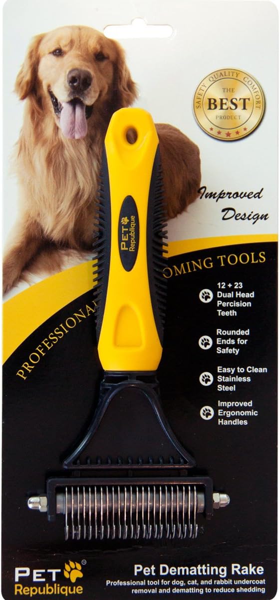Matt Splitters Tool – Effective Mat Remover and De-matting Comb for Long-Haired Dogs, Cats, Rabbits – Regular 12+23 Teeth Design