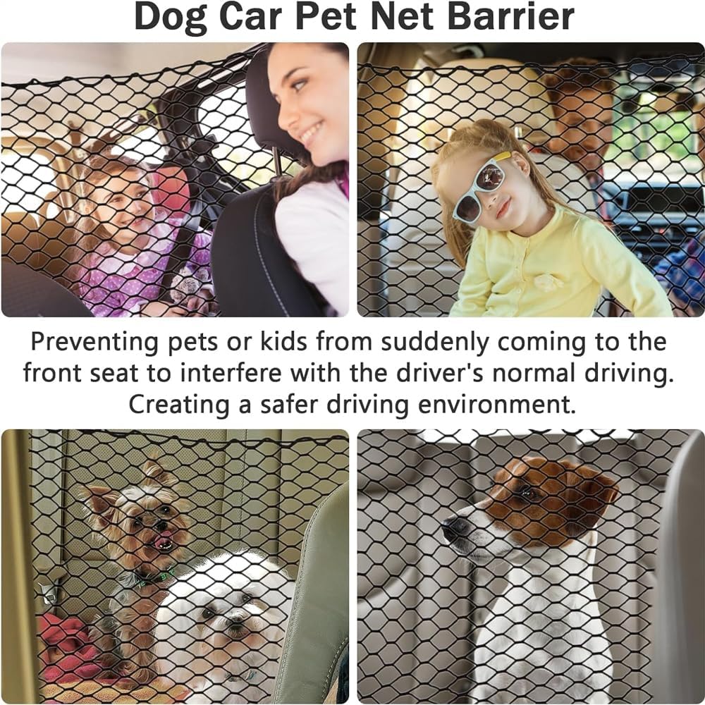 Dog Car Barrier Net Pet for SUV Cargo Area for Nissan Pathfinder 2022 2023 2024 2025, Car Divider Back Seat Barrier Mesh Trunk Pet Net Divider Keeps Safe, Backseat Protection
