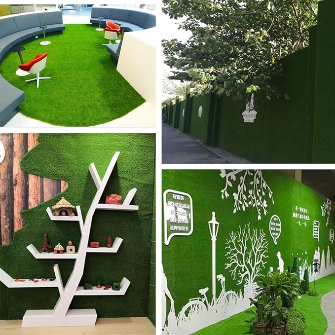 Petgrow Synthetic Artificial Grass Turf 6FTX64FT for Indoor Outdoor Dog Synthetic Grass Mat, Party Wedding Christmas Balcony Garden Astro Turf Rug,Drainage Holes Faux Fake Grass Rug Carpet for Pets
