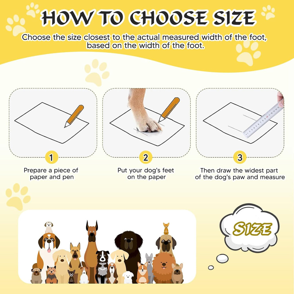 Dog Shoes, Dog Shoes for Large Dogs, Anti Slip Dog Boots & Paw Protectors for Winter Snowy and Summer Hot Pavement, 4 Pack Dog Booties Waterproof for Large Size Dogs (Black, (Size 8))