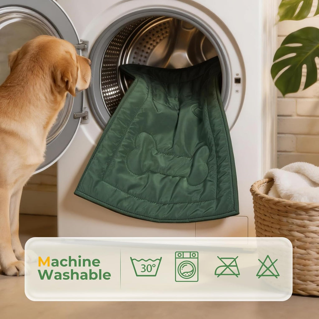 Chew Proof Indestructible Dog Crate Pad,Large (28"x41"),Green | Durable,for Aggressive Chewers,Tough,chew resistant, non chewable,Machine Washable & Waterproof,Indoor Outdoor