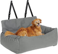 Dog Car Seat with Fixed Base & Safety Belt, Seat for All Dogs, Memory Foam Seat Booster, Waterproof and Washable