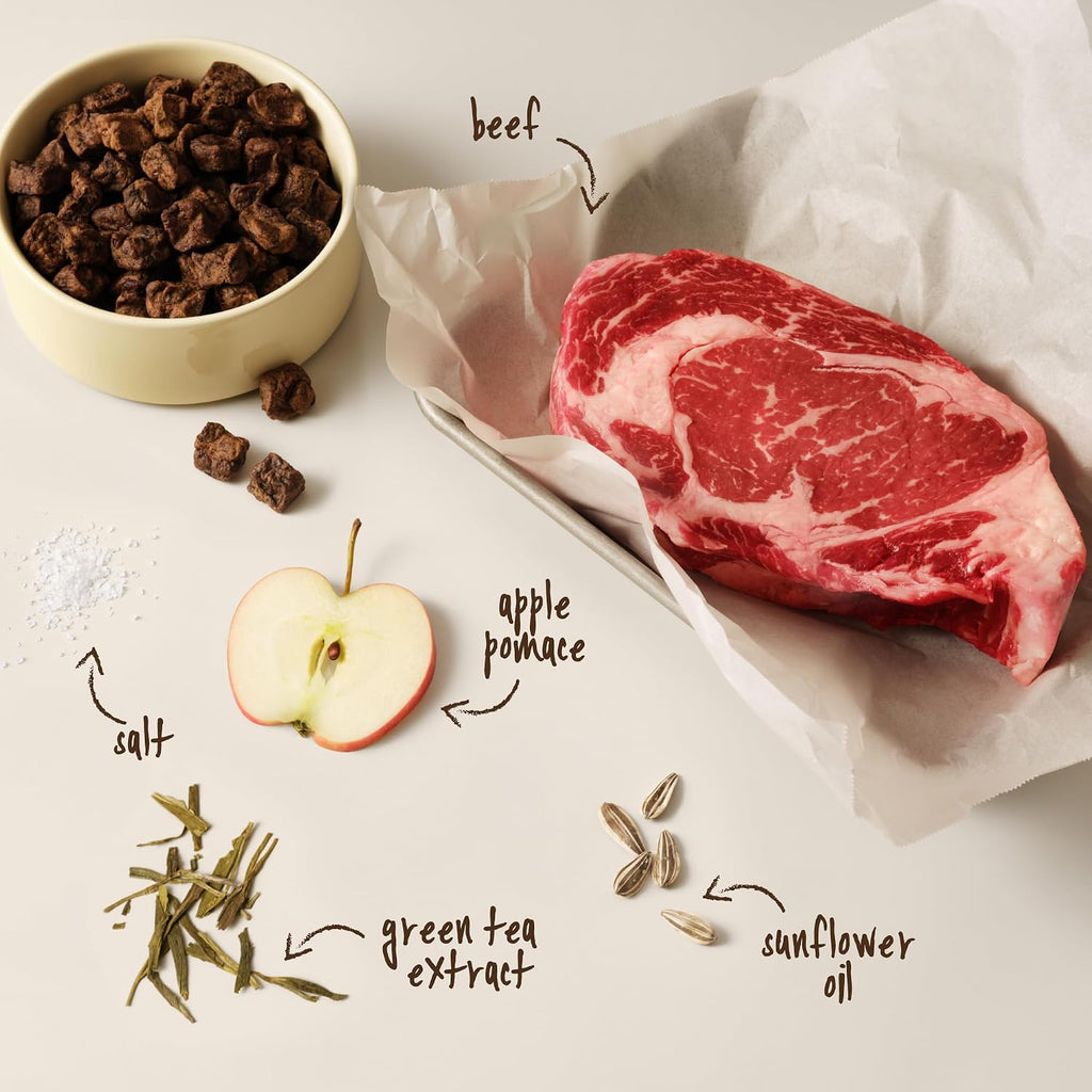 Full Moon® Pure Protein Air Dried Dog Food Ranch Raised Beef Recipe 2lb | Human Grade, Protein-rich, Jerky-like texture, Shelf-stable, 90% meat