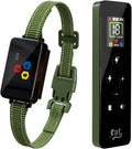 Cat Training Collar Cat Bark Collar with Remote Electric Cats Shock Collar 3300FT IP67 Waterproof 3 Training Modes Beep Vibration Shock Mode Top Meowing Effective for Bad Behavior Forest Green
