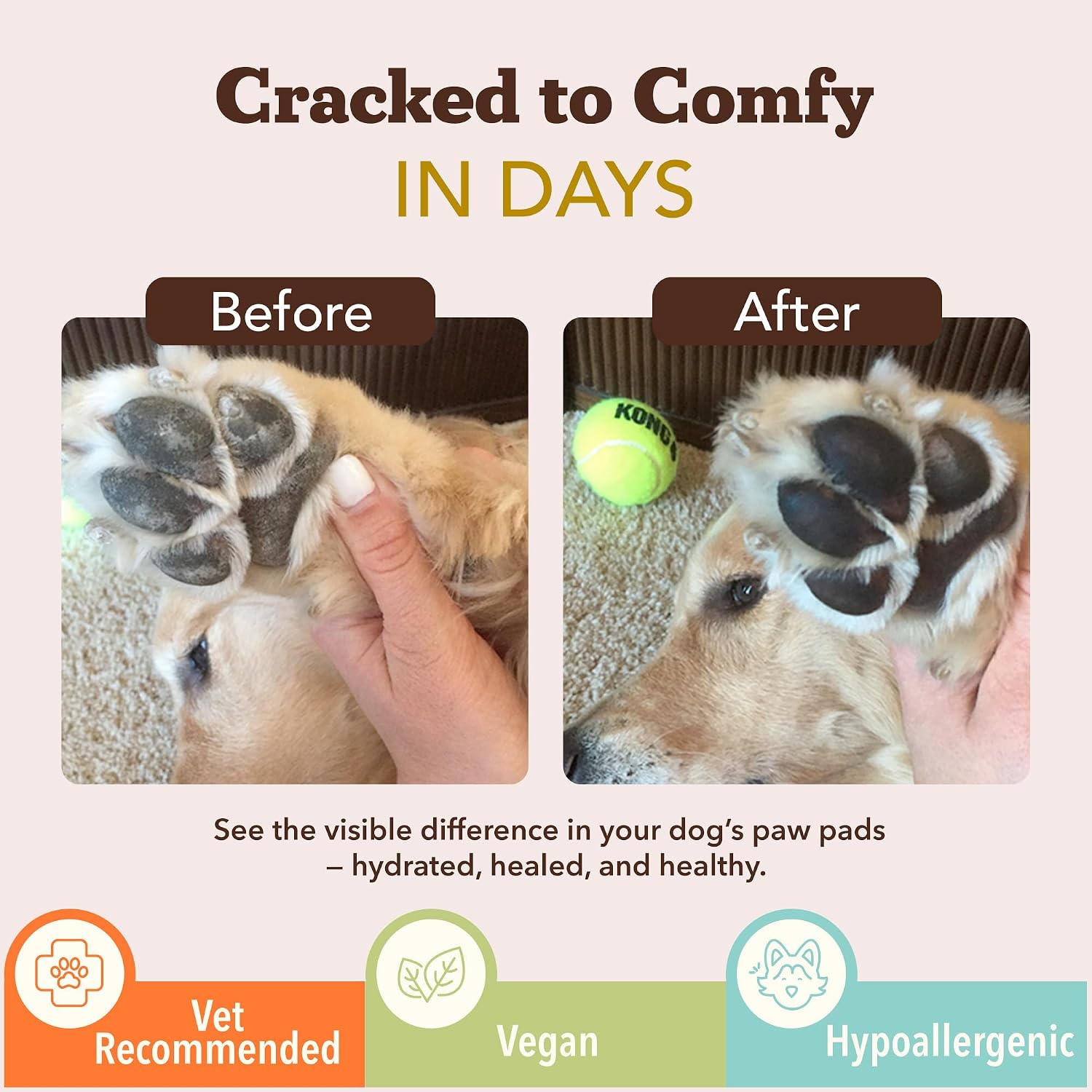 Natural Dog Company Paw Soother Balm & PawTection Stick Bundle for Dogs – Moisturizes, Heals & Protects Dry, Cracked Paws – Lick-Safe Dog Paw Balm Duo – 1 oz Tin + 0.15 oz Stick