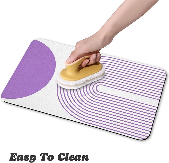 Dog Food Mats for Floors Waterproof, Cat Water Bowl Mats Pet Feeding Absorbent Mat Placemats for Food and Water Bohemia 16 * 24 inch