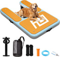 60×40" Dog Pool Ramp,Up to 230Lbs,Dog Ladder in Water for Boat/Pool | Fit Most Dog Size, 98% Area EVA Covered, Claw-Friendly&Stable, Pool Ramp For Dog, Quick Inflate&Travel-Friendly—With Full Kit