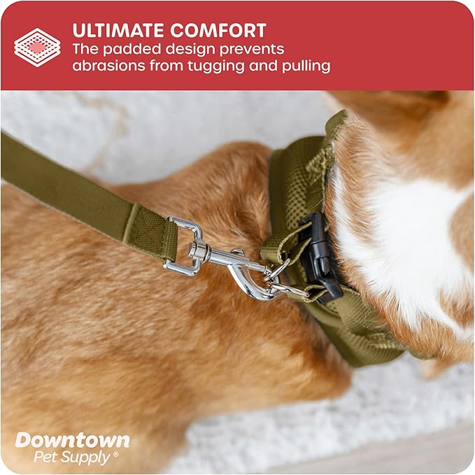 Downtown Pet Supply Step in Dog Harness No Pull, XX-Large, Hunter Green - Adjustable Harness with Padded Mesh Fabric and Reflective Trim - Buckle Strap Harness for Dogs