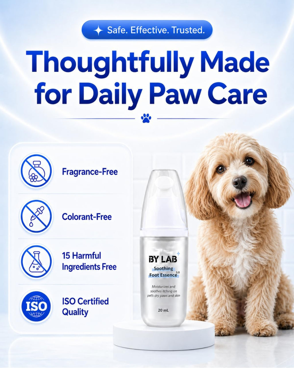 Soothing Foot Essence for Dogs and Cats, Moisturizing and Relieving itching on Dry pet's paw and Skin | Paw Moisturizer