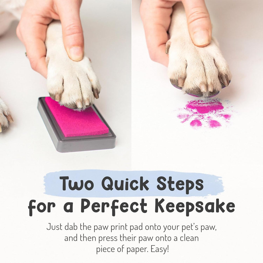 Pet Paw Print Impression Kit | Dog Ink Paw Print Kit | Pet Paw Print Kit | an Easy to Use Paw Print Stamp Pad for Dogs | Contains an Ink Pad for Dog Paw Prints That You Can Treasure (Blue)