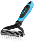 BOSHEL Dematting Comb for Dogs, Undercoat Rake, Cat Deshedding Tool, Dematting Brush for Pets