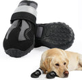 2 Pack Dog Shoes Waterproof, Non-Slip Dog Boots & paw Protectors，Dog Boot for hot Pavement,Winter Snow, Soft Comfortable Safe、Easy to Wear, Dog Boots for Medium Large Dogs（Black 6#