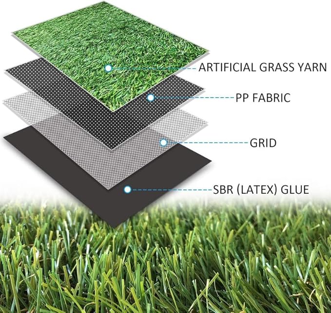 ALTRUISTIC Artificial Grass 6FTX40FT(240 Square Feet), Realistic Fake Grass Deluxe Turf Synthetic Thick Lawn Pet Turf, 1 3/8” Height, Outdoor Decor, Customized