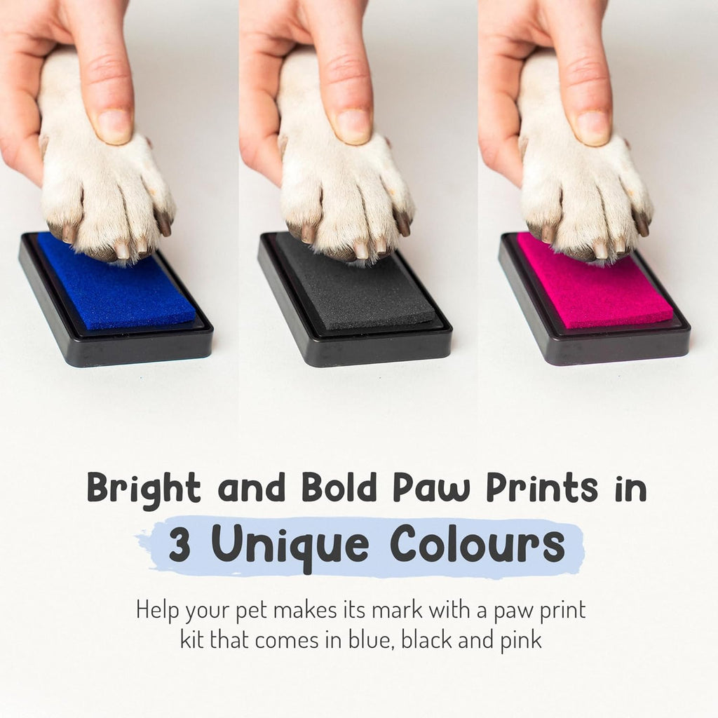 Pet Paw Print Impression Kit | Dog Ink Paw Print Kit | Pet Paw Print Kit | an Easy to Use Paw Print Stamp Pad for Dogs | Contains an Ink Pad for Dog Paw Prints That You Can Treasure (Blue)
