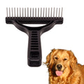 The Untangler Rakes for Grooming and Shedding -silky smooth rotating teeth to easily collect loose hair (Black, Extra-Long)