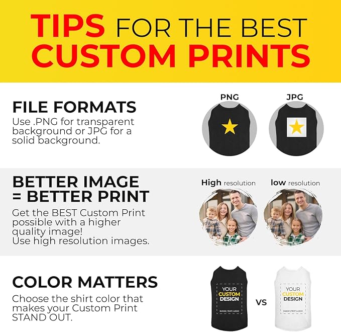 Apparelyn Custom Dog Shirt Design – Dog T-Shirt with Logo, Text or Image Print Custom t Shirt, Clothes for Dogs