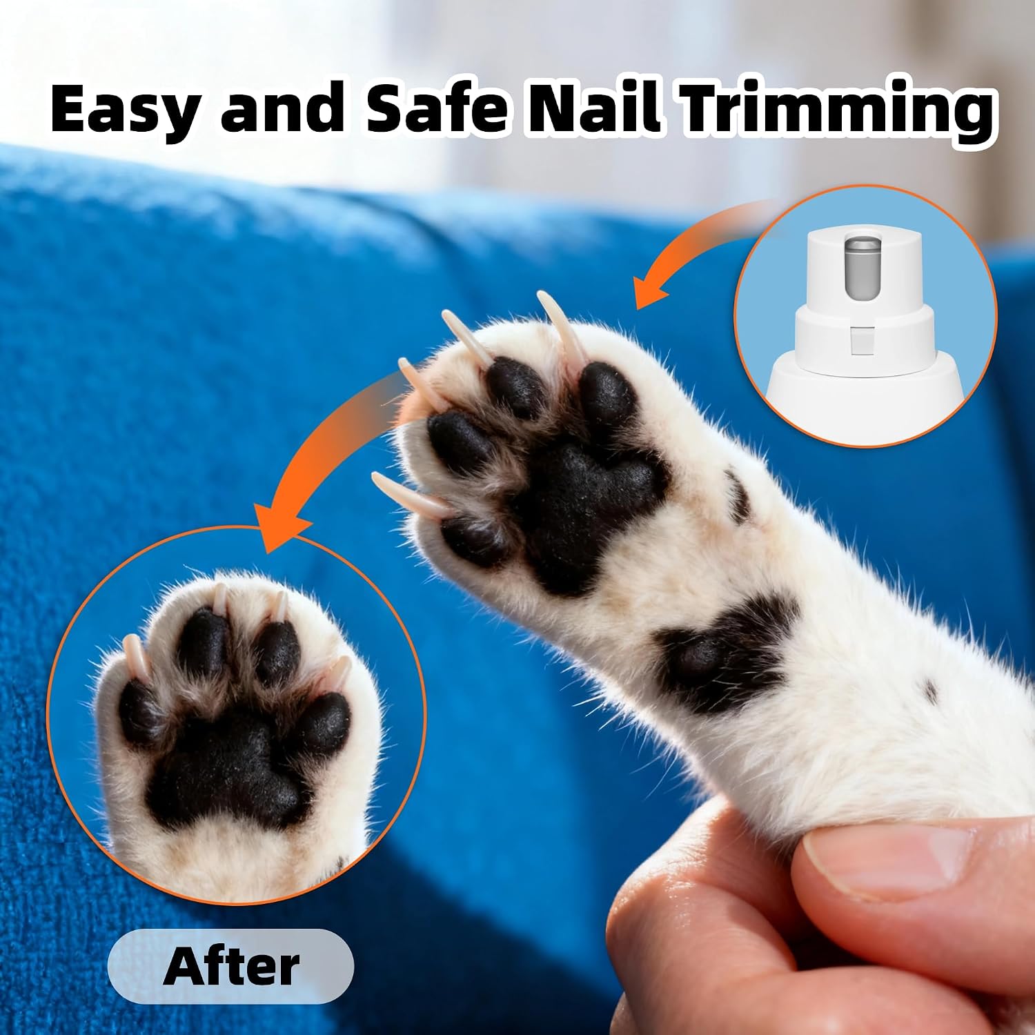 Dog Grooming Kit Hair Clipper with LCD Display - Low Noise Pet Hair Trimmer, Dog Nail Grinder Clippers for Grooming, Rechargeable Cordless Waterproof Paw Trimmer for Cats