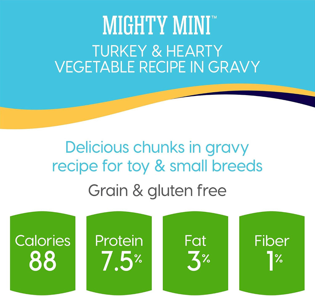 Solid Gold Mighty Mini Turkey Grain and Gluten Free Wet Dog Food, 3.5 oz.