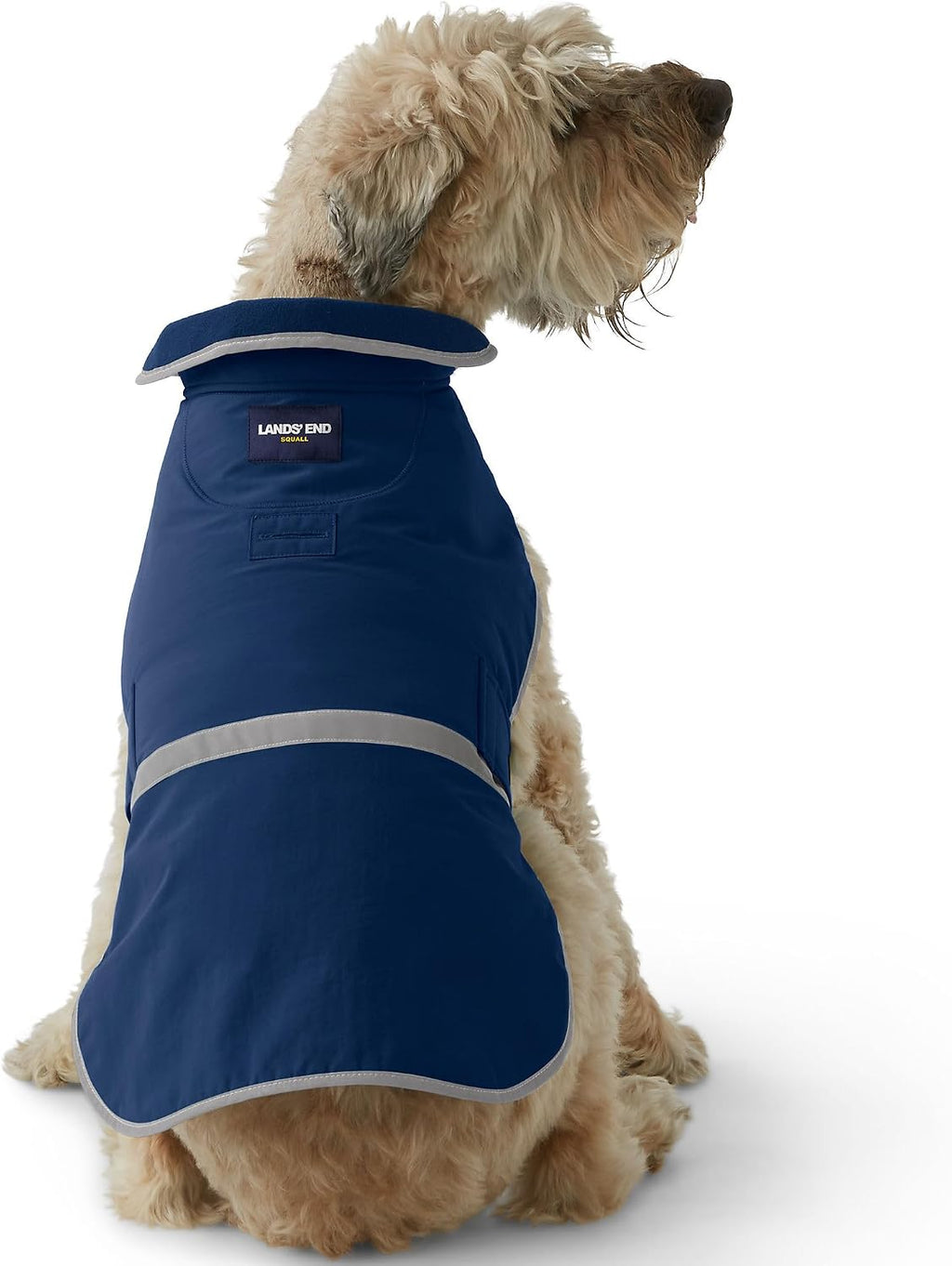 Lands' End Dog Solid Squall Jacket Deep Sea Navy X-Small