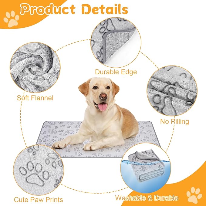 Dog Blankets for Small, Medium Dogs, Puppy Blanket Washable, Dogs Essentials for Puppies, Cat (41" x 30",2)