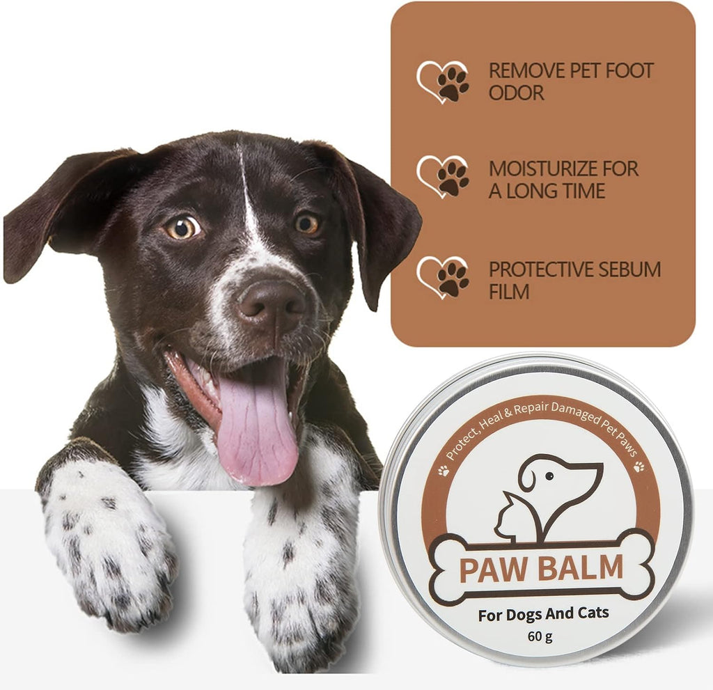 GLOGLOW Pad Balm, Heals Repairs and Moisturizes Dry Noses and Paws Ideal Dog Feet Balm for All Extreme Weather Season Conditions