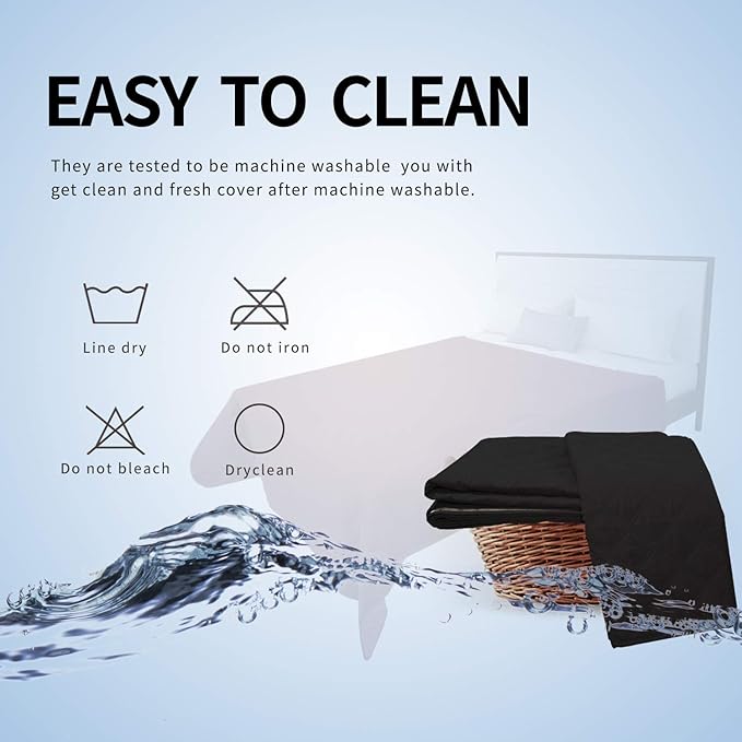 Easy-Going 100% Waterproof Dog Bed Cover, Non-Slip Pet Blanket for Furniture, Washable Couch Cover, Repleasement Sofa Cover (68X82 in,Black)
