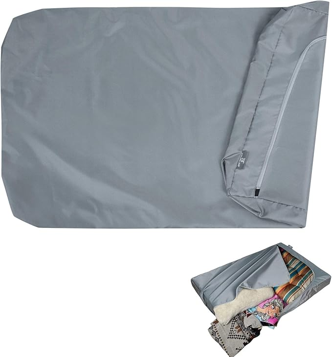 Explore Land Scratch Resistance Dog Bed Cover Canvas Washable Dog Crate Pad Replacement Cover, 40Lx27Wx4H inch, Charcoal