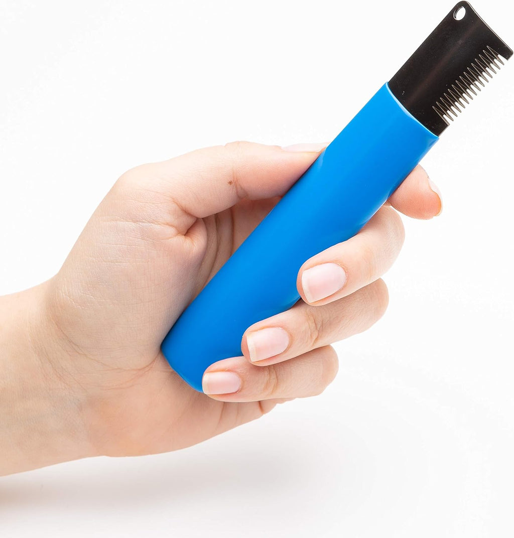 Mikki Dog, Puppy Grooming Stripping Knife - Hand Stripping Blade Tool for Coarse Hair Coats,Blue