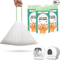 60 Count Cat Litter Box Liners Bag Compatible with Meo Want Self-cleaning Cat Litter Box MW-SC01 MW-SC02 MW-LR01, Leak-Proof Drawstring Bags - Heavy Duty Replacement Liners 18" x 12.6"