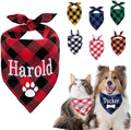Personalized Dog Bandana Embroidered Name Custom Neckwear Dog Scarf Triangle Bibs Kerchief Pet Costume Accessories for Small Medium Large Dogs Cats Pets Birthday Gift