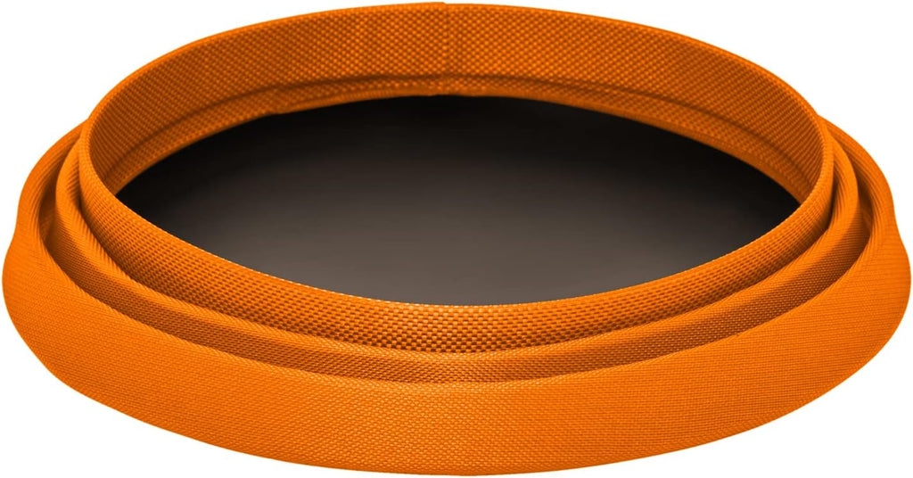 Ruffwear, Bivy Collapsible Dog Bowl, 60 fl oz, Salamander Orange, Medium | Waterproof Welded Single-Wall Fabric, Ultralight Portable Fold-Flat, Non-Slip Bottom, Accessory Loop, Reflective Trim, 1.8 L