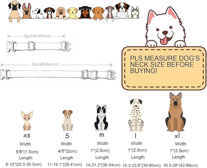 DOGWONG Cute Pet Dog Collar Pink Flamingos Cotton Dog Collar- Soft Girl Puppy Adjustable Pet Collars for Small Medium Large Dogs,XS