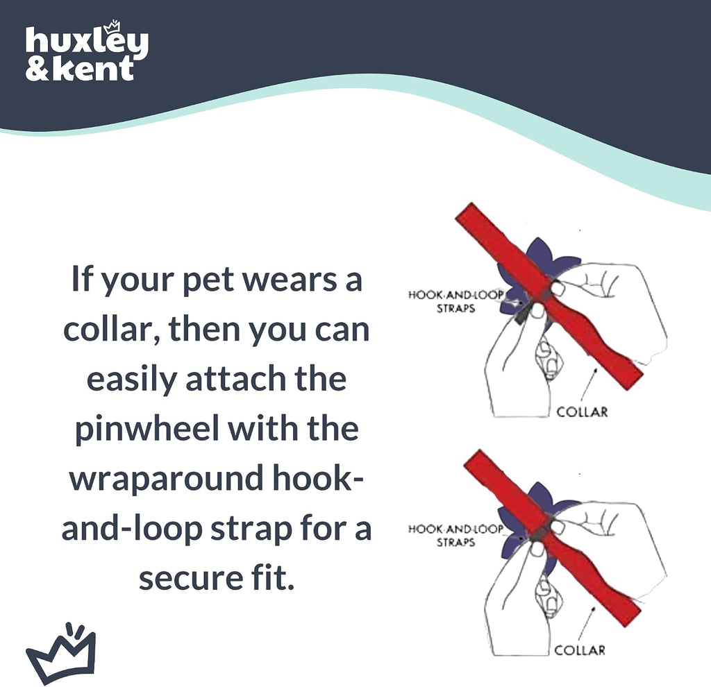 Huxley & Kent Pet Pinwheel Bow for Dogs & Cats - Fall Adjustable Hook & Loop Collar Accessory - Cute & Comfortable for Holidays & Celebrations - Harvest Check, Large | Clips to Any Collar with Hook & Loop, Soft, Lightweight, Machine Washable, Great for