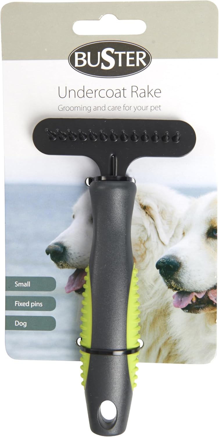 Kruuse Buster Undercoat Rake Brush Small – Gentle Deshedding Tool for Dogs with Thick or Double Coats