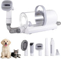 Dog Grooming Vacuum, 12000Pa Powerful with 1.5L Cup 7 in 1 Pet Electric Grooming Vacuum for with Hair Clipper & Shedding Brush, Low Noise, 3 Suction Levels for Thick Hair Cats & Dogs