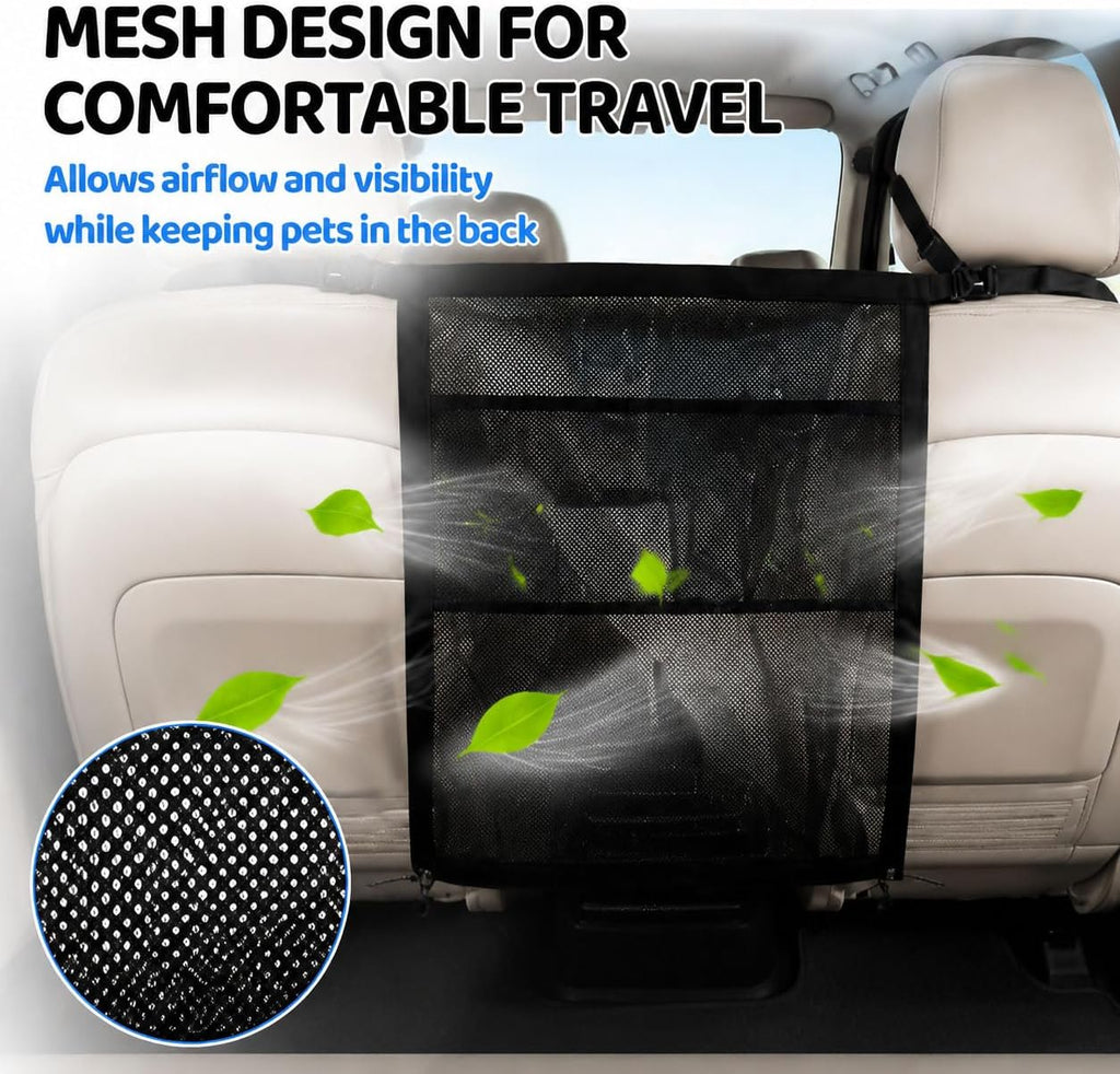 Dog Car Barrier for Ford Expedition 2000-2026, Adjustable Mesh Pet Divider with Dual Adjustable Straps, SUV Truck Dog Guard for Travel Camping Daily Adventures