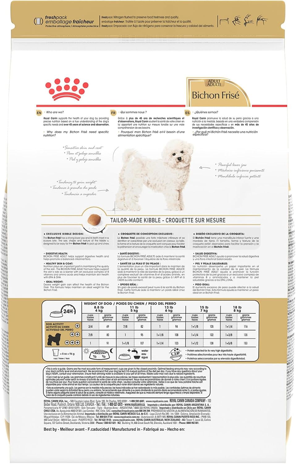ROYAL CANIN Bichon Frise Adult Dry Dog Food, 10 lb Bag | Supports Skin & Coat with Essential Nutrients, For Adult Bichon Frises 10+ Months, Specialized Kibble for Easy Pickup