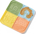 Dog Lick Mat with Suction Cups, Silicone Slow Feeder Mat for Anxiety Relief, Multicolor