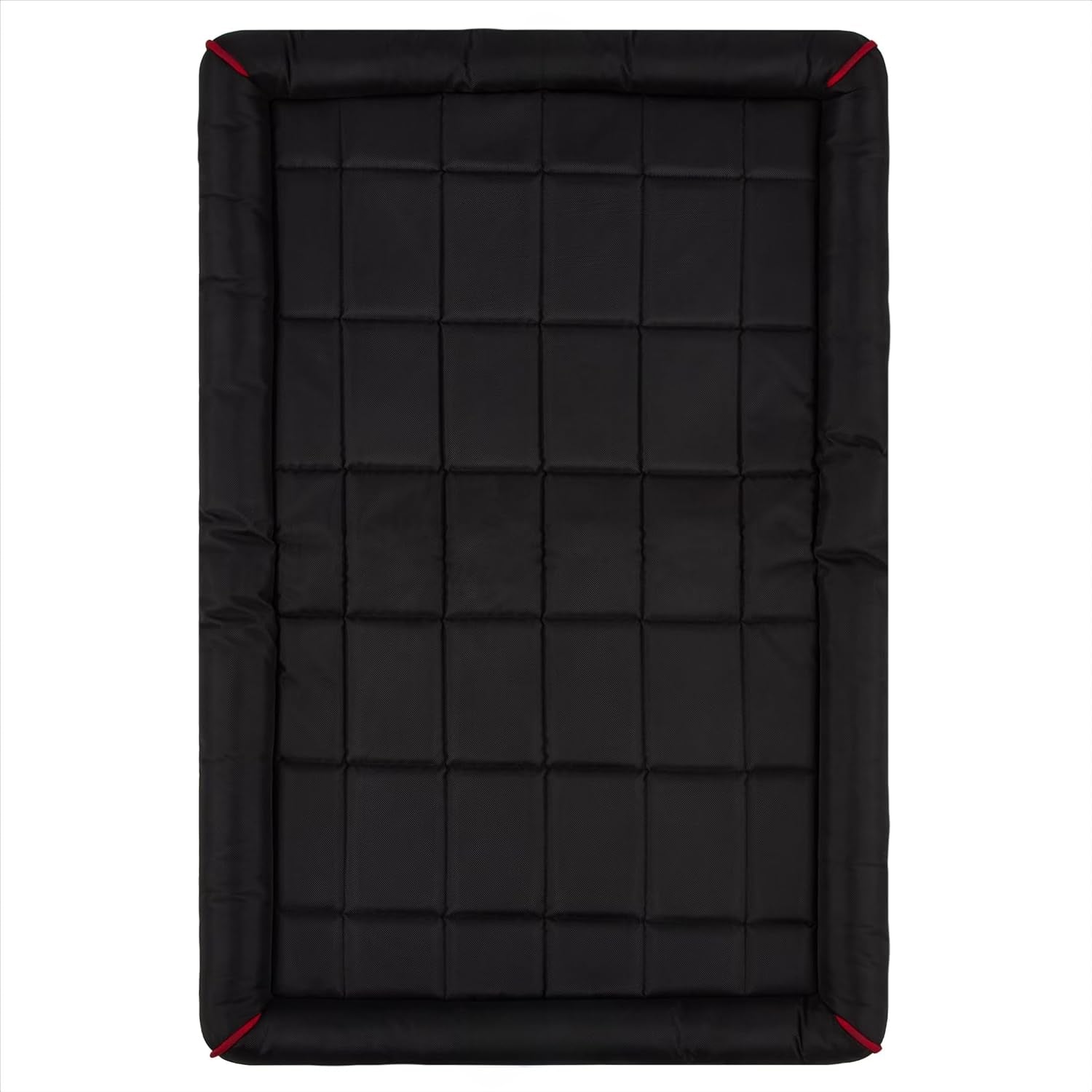 41"×27" Black Water Resistant Bolster Dog Crate Mat for 42 Inch Crate | Heavy Duty, Wipe Clean, Large Dogs, Portable Pet Cushion, Carrier Travel