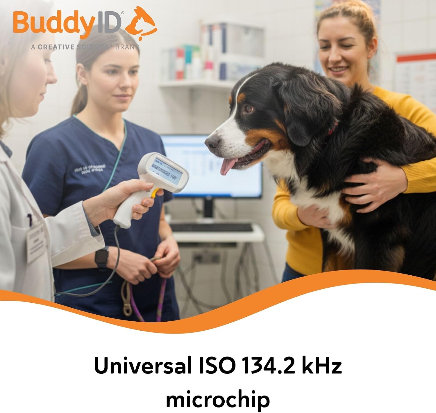 BuddyID ISO Pet Mini Microchip with Pre-Paid Lifetime Registration and Starter Tag, Universally Scannable, Sterile Syringe, Anti-Migration Coating, Parylene Sealer, for Dogs, Cats, Animals, 25-Count