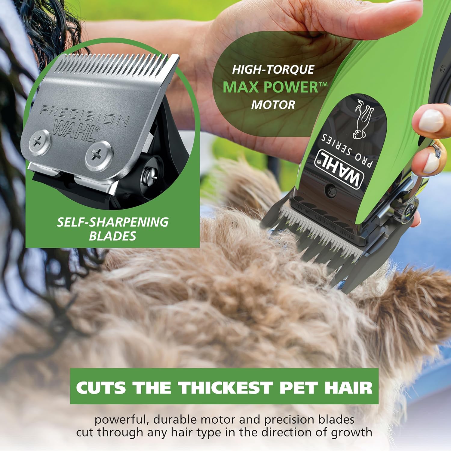 Wahl Pro Series Lithium Ion Cordless Dog Grooming Kit – Rechargeable, Heavy-Duty Dog Clippers for Thick Coats – Model 3025854