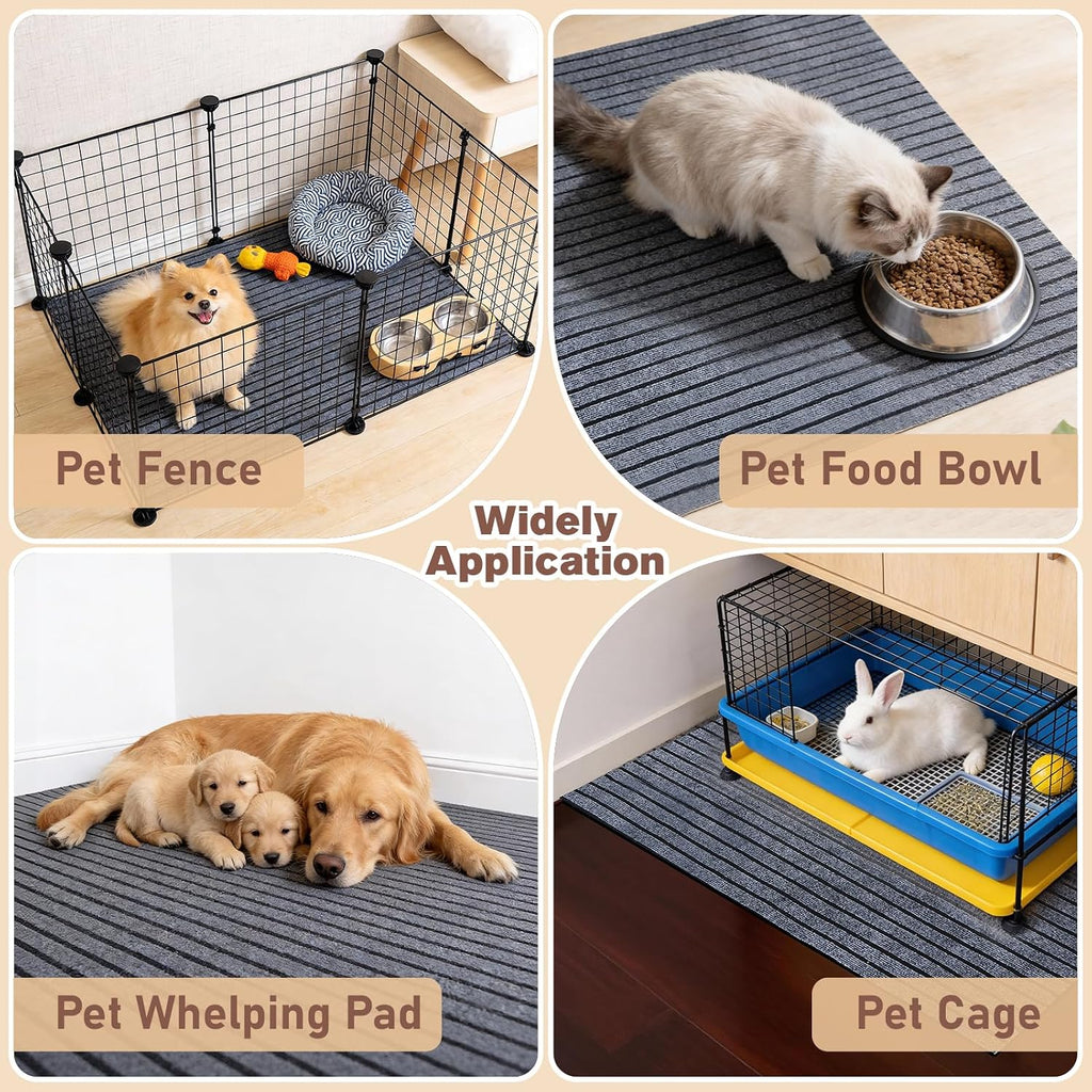 74 * 60 * 0.3inch Dog Crate Floor Protection Mat Kennel Mat to Protect Floors Non-Slip Absorbs Urine Water Resistant Pad Under Pet Cage Mat for Floor Protecting Kennel Training